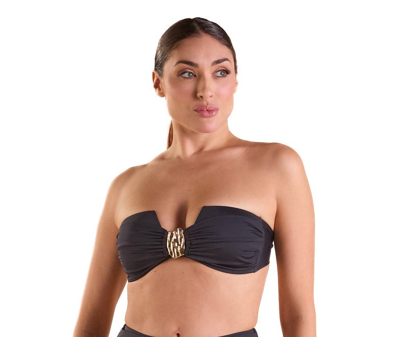 Top Tomara que Caia Bubble Preto - foto 1